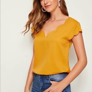 🆕 Scallop Edge Solid Top